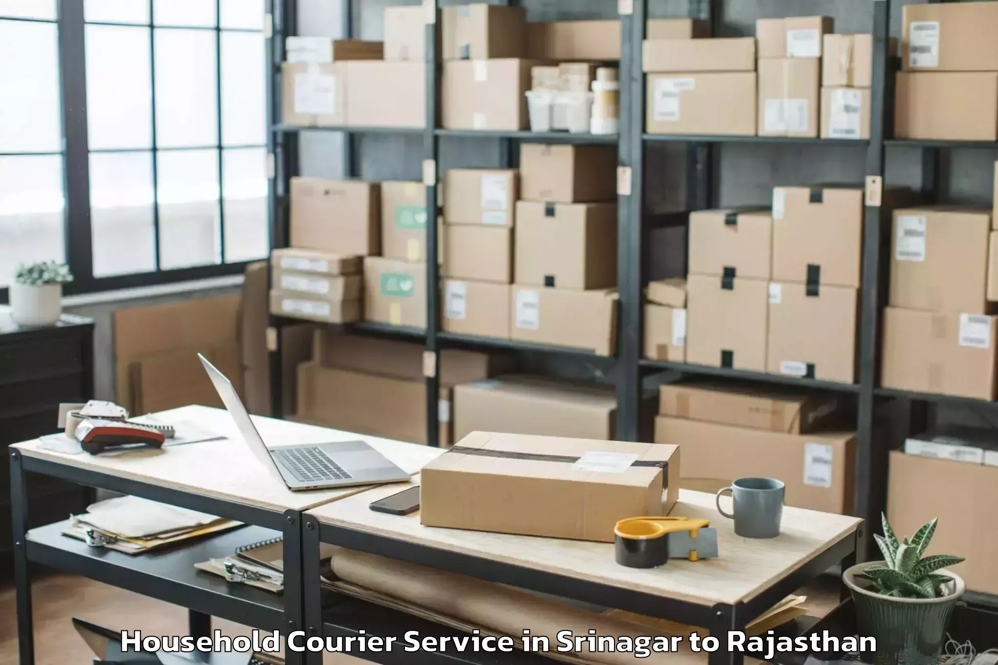 Expert Srinagar to Jagannath University Jaipur Household Courier